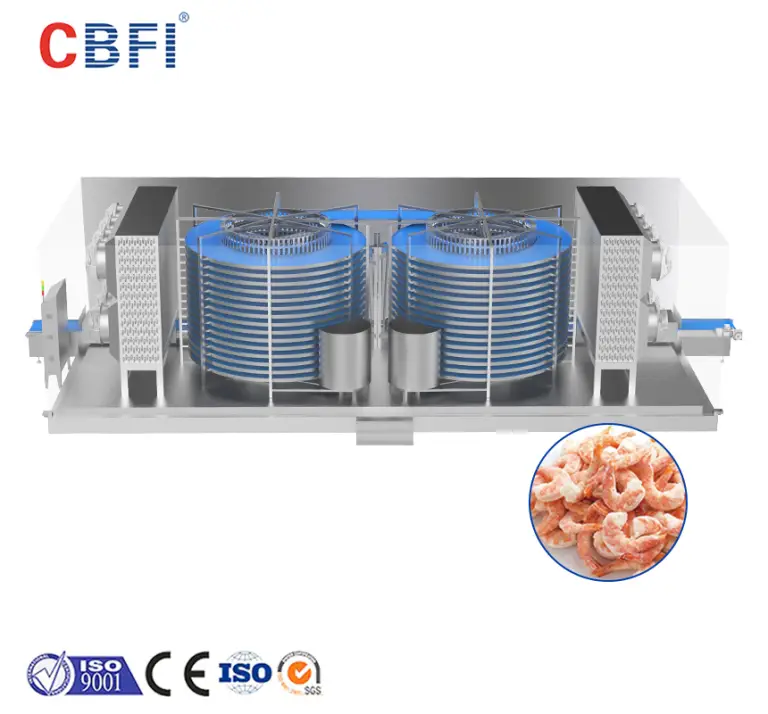 Teknologi Pembekuan Cepat CBFI 5 Ton Double Spiral Spiral